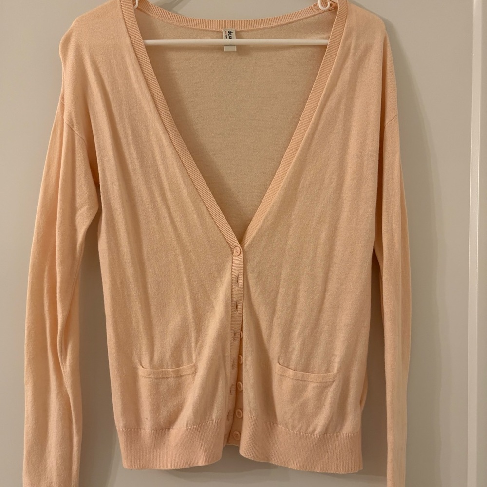 Esprit - Women’s Blush Pink Cardigan - S button v neck business casual